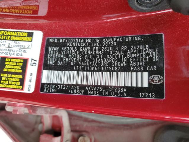 Photo 11 VIN: 4T1F11BK6LU015087 - TOYOTA CAMRY XLE 