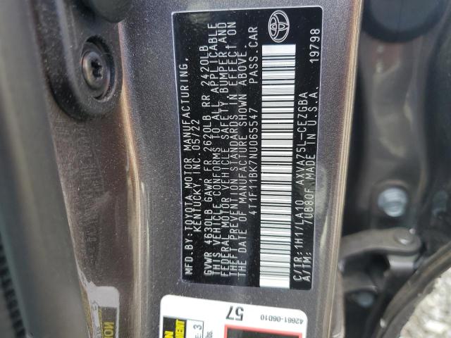 Photo 11 VIN: 4T1F11BK7NU065547 - TOYOTA CAMRY XLE 