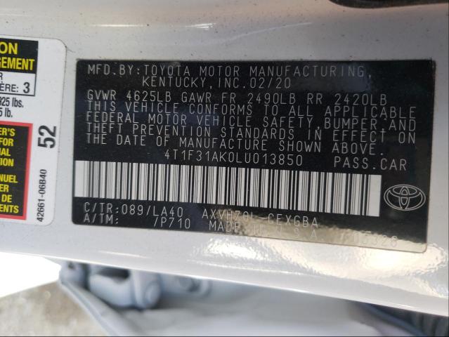 Photo 9 VIN: 4T1F31AK0LU013850 - TOYOTA CAMRY 