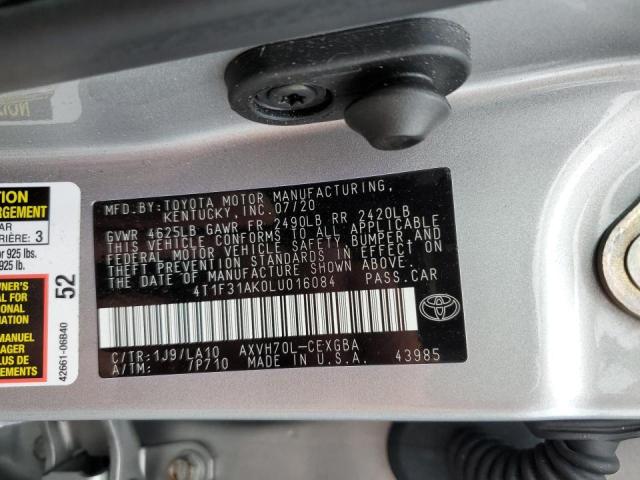 Photo 9 VIN: 4T1F31AK0LU016084 - TOYOTA CAMRY XLE 