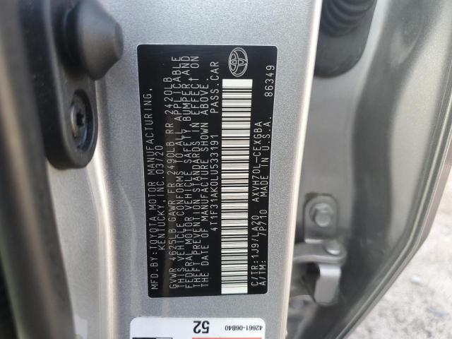 Photo 12 VIN: 4T1F31AK0LU533191 - TOYOTA CAMRY 