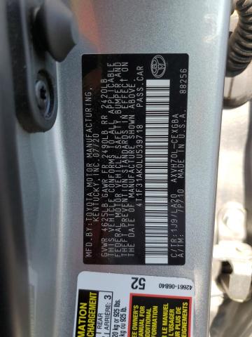 Photo 11 VIN: 4T1F31AK0LU539718 - TOYOTA CAMRY HYBRID 