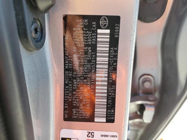 Photo 11 VIN: 4T1F31AK1NU570141 - TOYOTA CAMRY XLE 