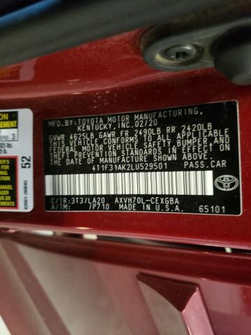 Photo 11 VIN: 4T1F31AK2LU529501 - TOYOTA CAMRY XLE 