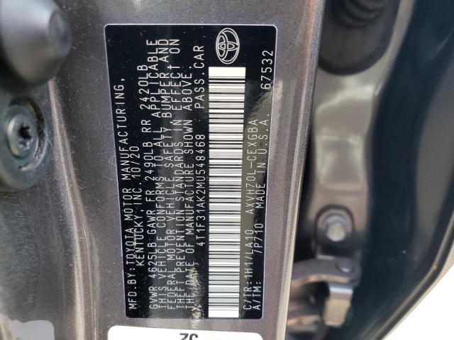 Photo 11 VIN: 4T1F31AK2MU548468 - TOYOTA CAMRY XLE 