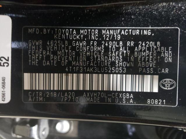 Photo 12 VIN: 4T1F31AK3LU525053 - TOYOTA CAMRY XLE 