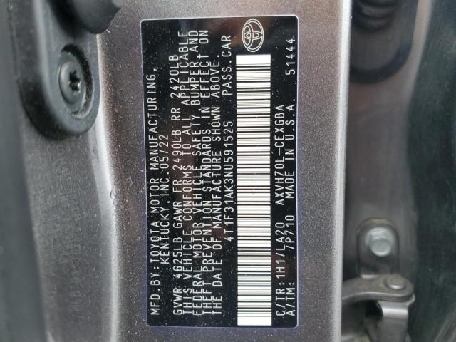 Photo 11 VIN: 4T1F31AK3NU591525 - TOYOTA CAMRY XLE 