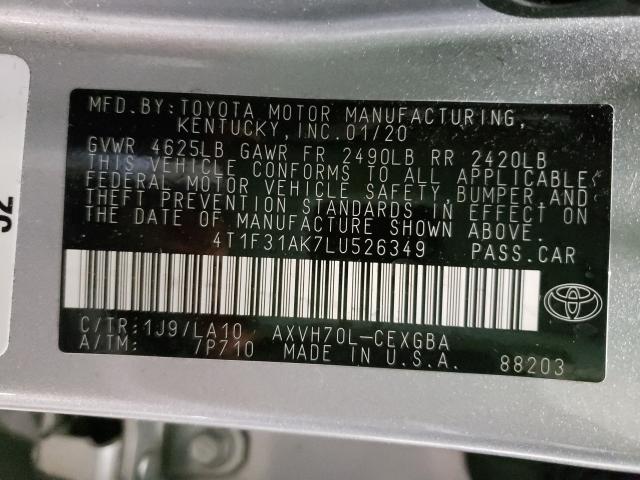 Photo 9 VIN: 4T1F31AK7LU526349 - TOYOTA CAMRY 