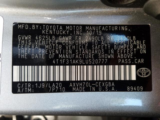 Photo 9 VIN: 4T1F31AK9LU520777 - TOYOTA CAMRY XLE 