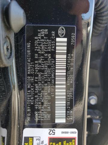 Photo 11 VIN: 4T1F31AK9MU555787 - TOYOTA CAMRY XLE 