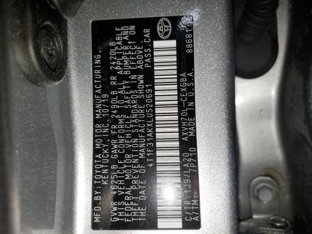 Photo 12 VIN: 4T1F31AKXLU520691 - TOYOTA CAMRY 