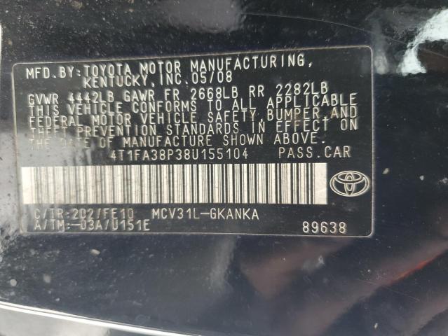 Photo 11 VIN: 4T1FA38P38U155104 - TOYOTA CAMRY SOLA 