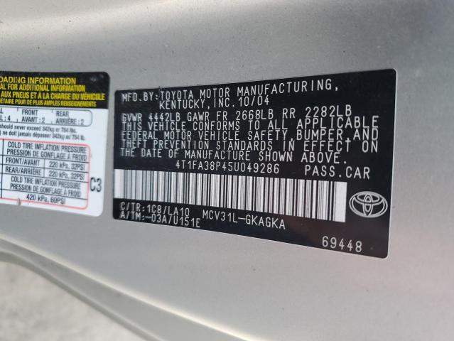 Photo 11 VIN: 4T1FA38P45U049286 - TOYOTA CAMRY SOLA 