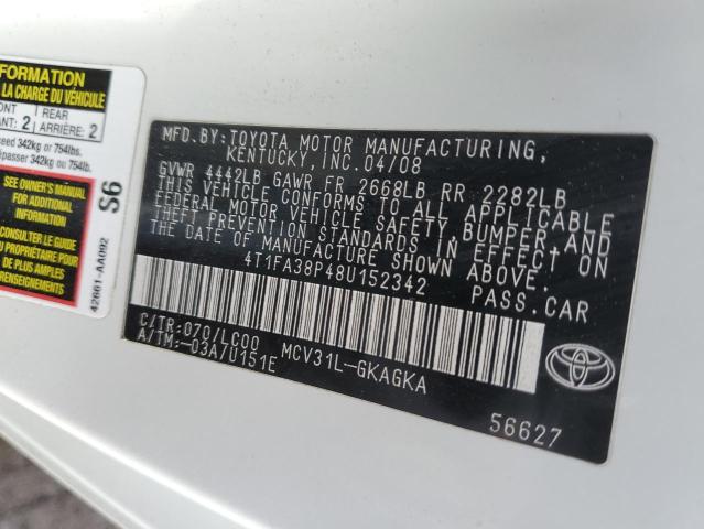 Photo 11 VIN: 4T1FA38P48U152342 - TOYOTA CAMRY SOLA 