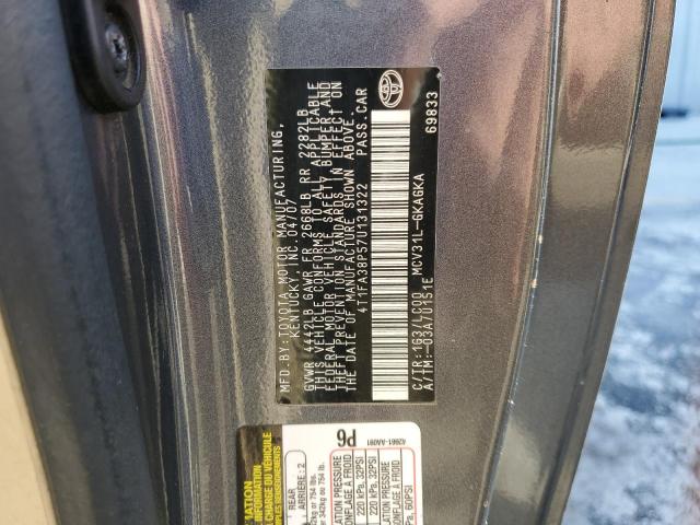 Photo 11 VIN: 4T1FA38P57U131322 - TOYOTA CAMRY SOLA 