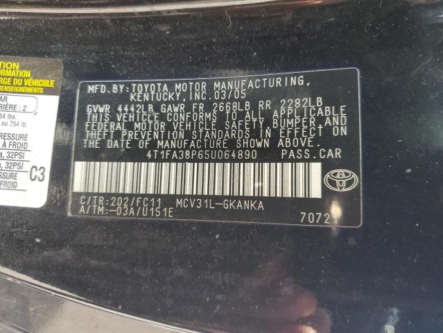 Photo 11 VIN: 4T1FA38P65U064890 - TOYOTA CAMRY SOLA 