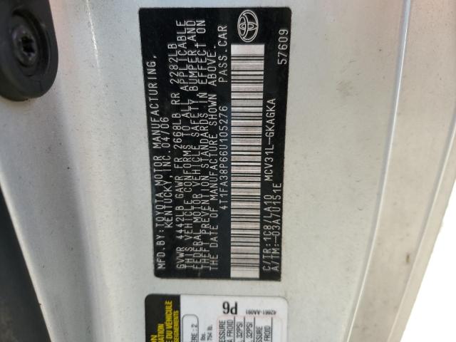 Photo 11 VIN: 4T1FA38P66U105276 - TOYOTA CAMRY SOLA 