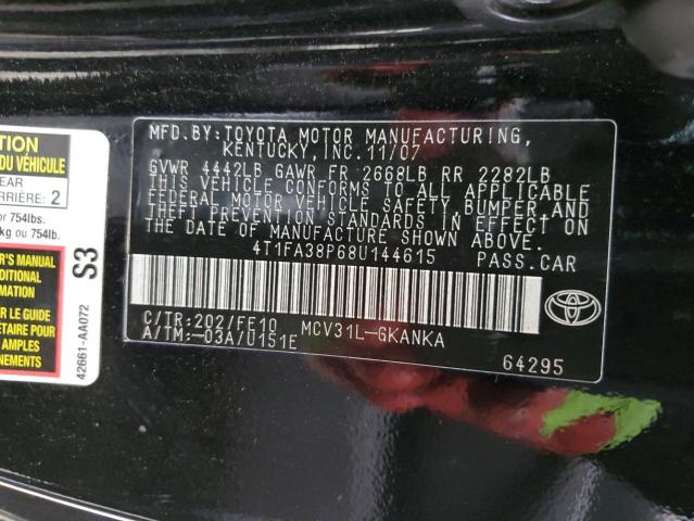 Photo 11 VIN: 4T1FA38P68U144615 - TOYOTA CAMRY SOLA 