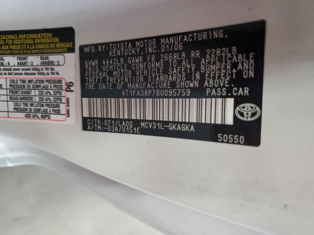 Photo 11 VIN: 4T1FA38P76U095759 - TOYOTA CAMRY SOLA 