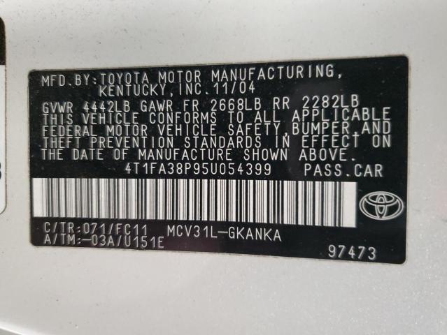 Photo 12 VIN: 4T1FA38P95U054399 - TOYOTA CAMRY SOLA 