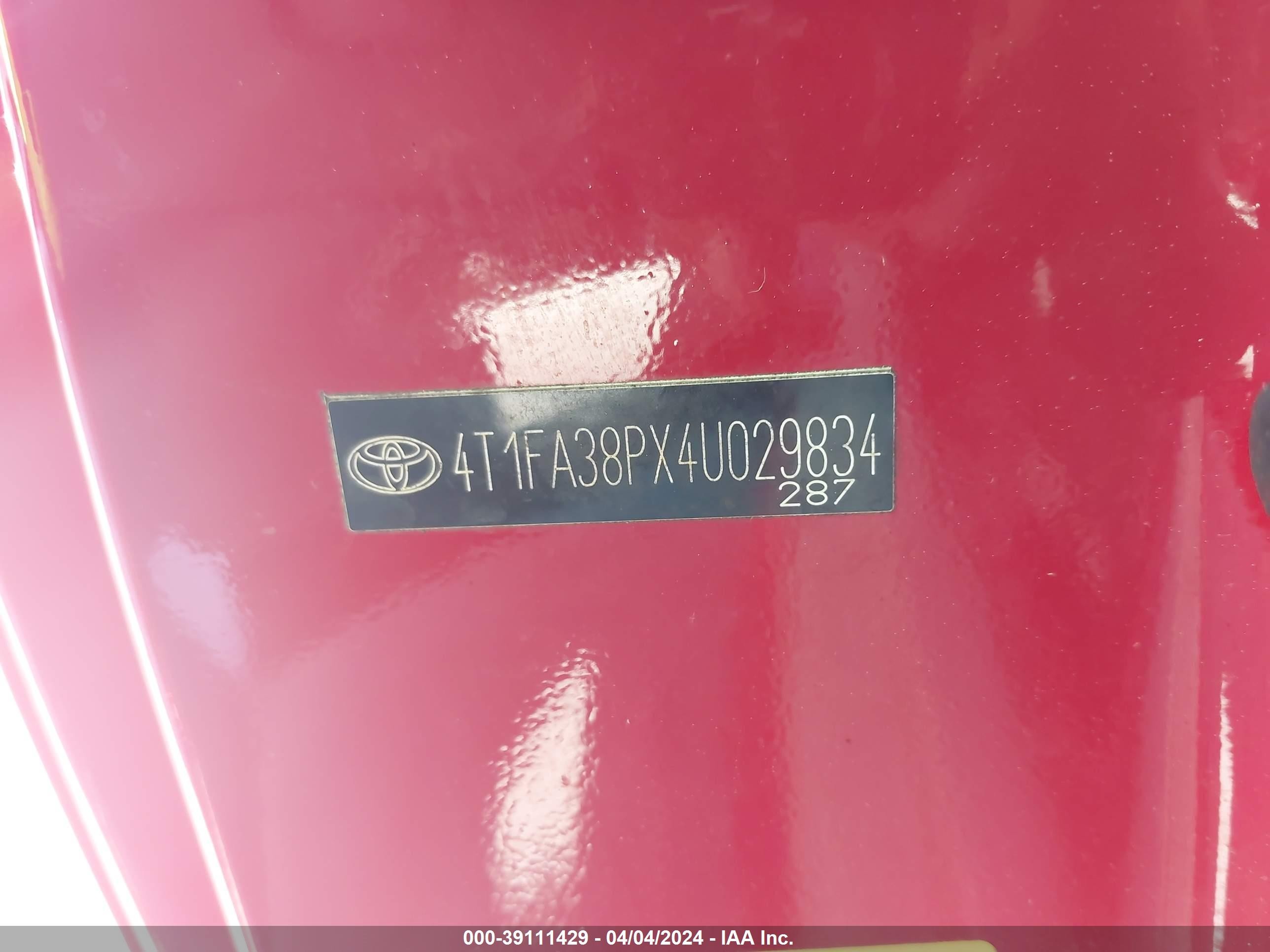 Photo 8 VIN: 4T1FA38PX4U029834 - TOYOTA CAMRY SOLARA 