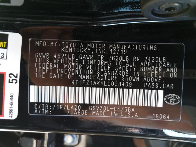 Photo 9 VIN: 4T1FZ1AK4LU038409 - TOYOTA CAMRY 