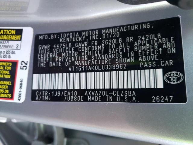 Photo 12 VIN: 4T1G11AK0LU338962 - TOYOTA CAMRY SE 