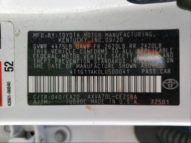 Photo 9 VIN: 4T1G11AK0LU500041 - TOYOTA CAMRY SE 