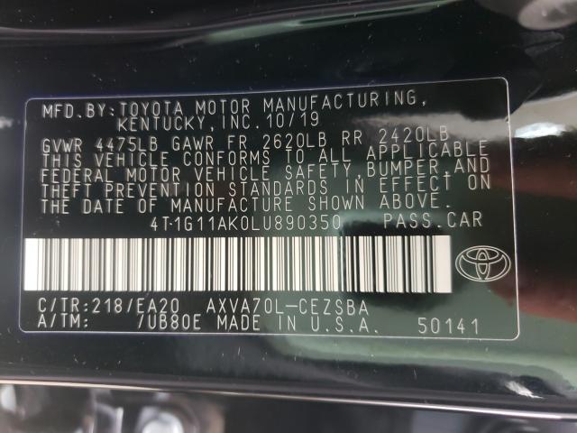 Photo 9 VIN: 4T1G11AK0LU890350 - TOYOTA CAMRY SE 