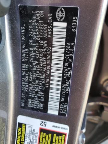 Photo 11 VIN: 4T1G11AK0LU900102 - TOYOTA CAMRY SE 