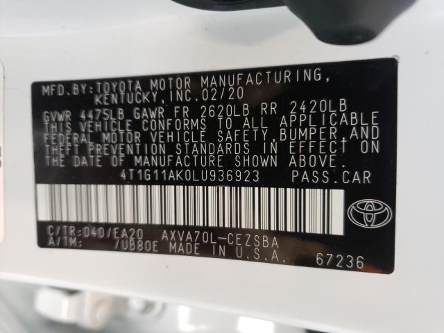 Photo 9 VIN: 4T1G11AK0LU936923 - TOYOTA CAMRY SE 