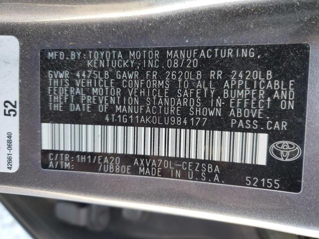 Photo 12 VIN: 4T1G11AK0LU984177 - TOYOTA CAMRY SE 