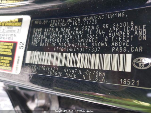 Photo 8 VIN: 4T1G11AK0MU417307 - TOYOTA CAMRY 