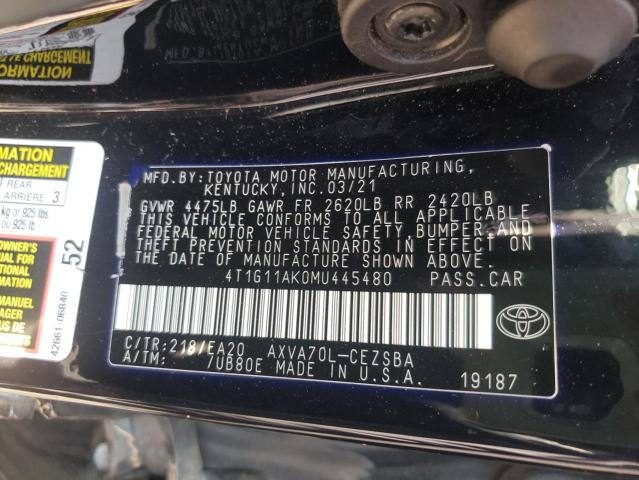 Photo 12 VIN: 4T1G11AK0MU445480 - TOYOTA CAMRY SE 