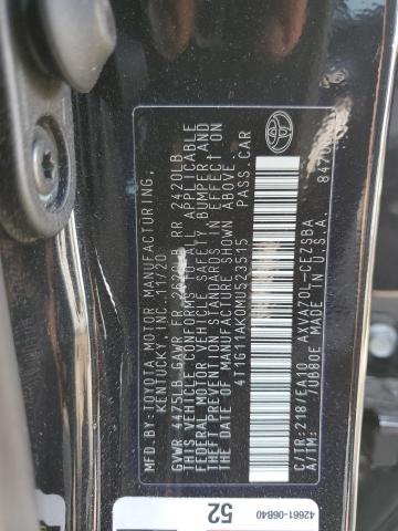 Photo 12 VIN: 4T1G11AK0MU523515 - TOYOTA CAMRY SE 