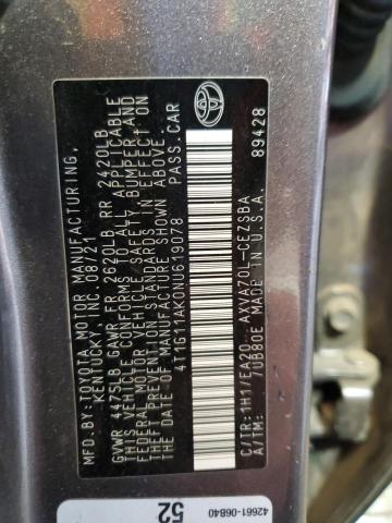 Photo 12 VIN: 4T1G11AK0NU619078 - TOYOTA CAMRY SE 