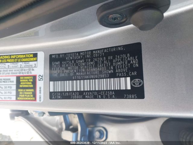 Photo 8 VIN: 4T1G11AK0NU629853 - TOYOTA CAMRY 