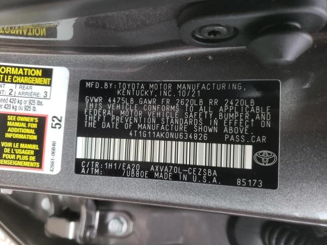 Photo 9 VIN: 4T1G11AK0NU634826 - TOYOTA CAMRY SE 