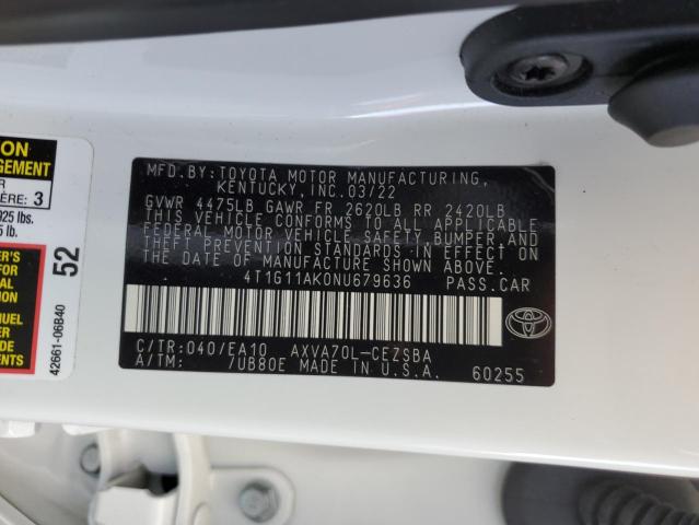 Photo 11 VIN: 4T1G11AK0NU679636 - TOYOTA CAMRY 