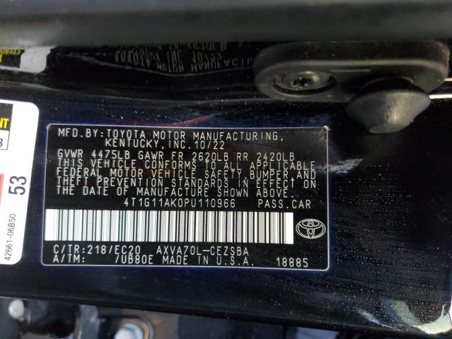 Photo 12 VIN: 4T1G11AK0PU110966 - TOYOTA CAMRY SE N 