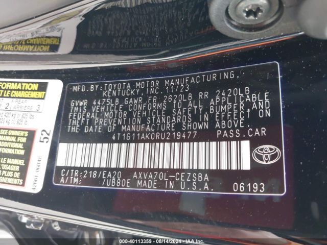 Photo 8 VIN: 4T1G11AK0RU219477 - TOYOTA CAMRY 