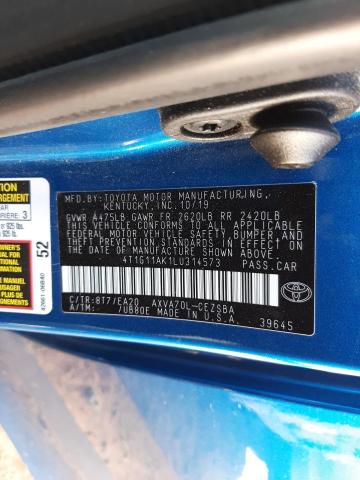 Photo 9 VIN: 4T1G11AK1LU314573 - TOYOTA CAMRY SE 