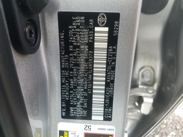 Photo 9 VIN: 4T1G11AK1LU859379 - TOYOTA CAMRY SE 