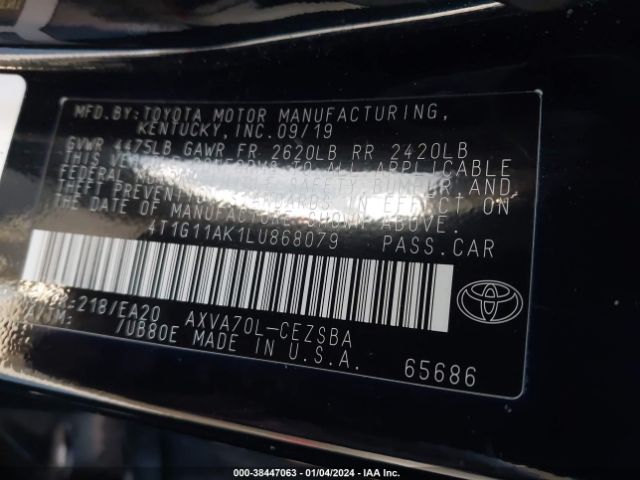 Photo 8 VIN: 4T1G11AK1LU868079 - TOYOTA CAMRY SE 