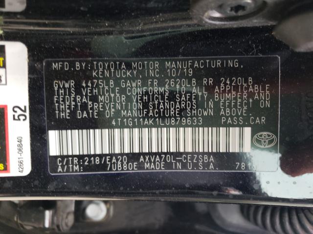 Photo 9 VIN: 4T1G11AK1LU879633 - TOYOTA CAMRY SE 