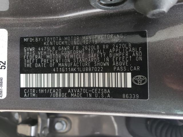 Photo 9 VIN: 4T1G11AK1LU887022 - TOYOTA CAMRY SE 