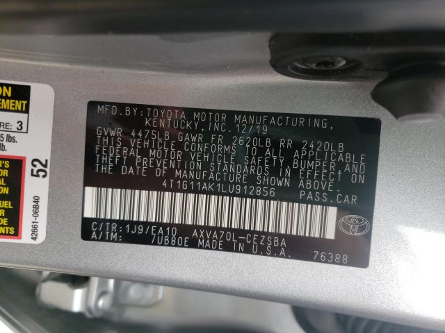 Photo 9 VIN: 4T1G11AK1LU912856 - TOYOTA CAMRY SE 