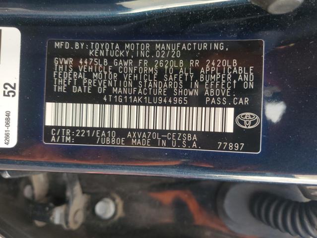 Photo 11 VIN: 4T1G11AK1LU944965 - TOYOTA CAMRY 