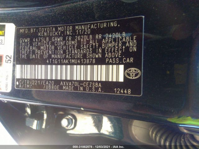 Photo 8 VIN: 4T1G11AK1MU413878 - TOYOTA CAMRY 