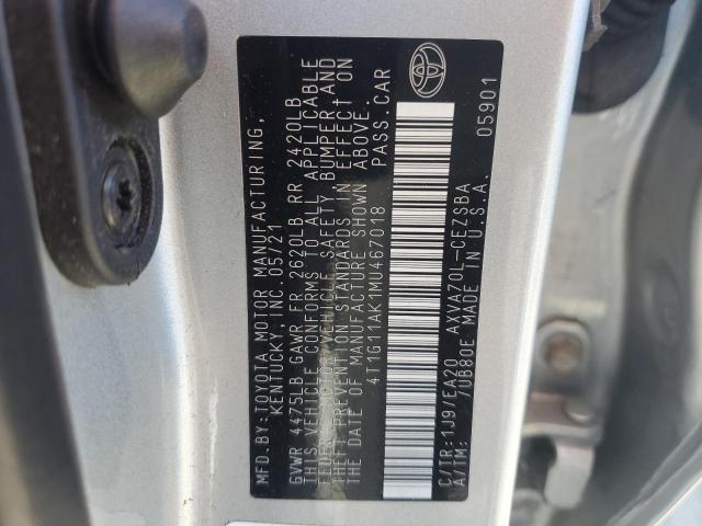 Photo 12 VIN: 4T1G11AK1MU467018 - TOYOTA CAMRY 